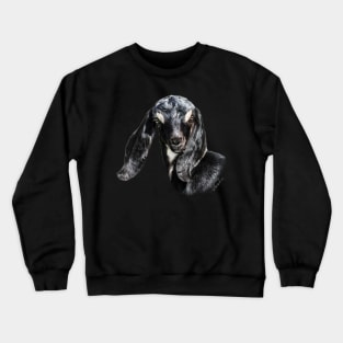 Portrait of a Goat - Nubian Goat Kid "CHUCK" Crewneck Sweatshirt